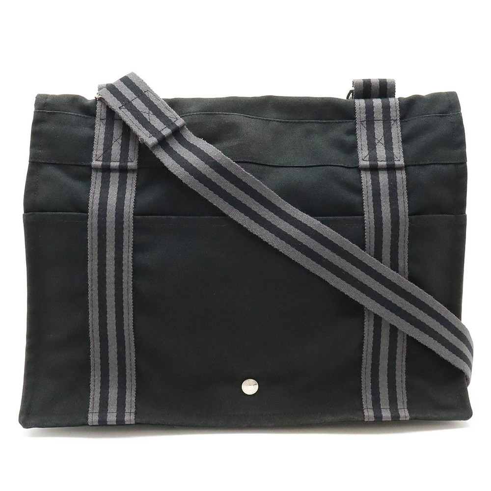 Hermes Four Toe Shoulder Bag Canvas Black